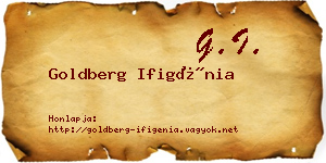 Goldberg Ifigénia névjegykártya